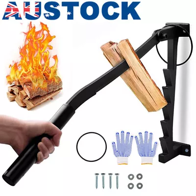 AU Wall Mounted Wood Kindling Splitter High Carbon Steel Manual Fire Wood Cutter • $59.99