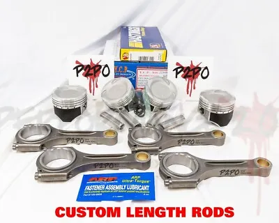 YCP 76mm D16 Vitara Pistons Hastings Rings Custom Length Rods TEFLON ARP2000 Kit • $400
