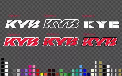 KYB Logo Fork Car Decal Sticker Mx Motocross Motorbike Dirt Bike Many Color Size • $7.99