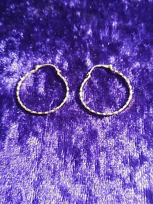 9ct Gold Earrings Used Hoops • £34.50