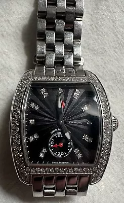 Michele Urban Mini Diamond Stainless Steel Watch And 2 Bands • $750