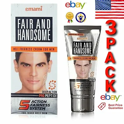  Fair HANDSOME 3x60g OFFICIAL USA Deep Action Fairness Whitening Cream Fresh NEW • $25.95