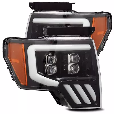 LED Projector Headlights Lamps Nova For 2009-2014 Ford F150  Jet Black Housing • $1010