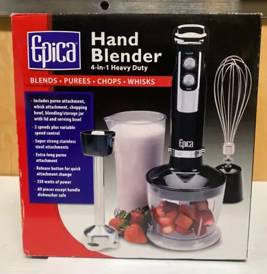EPICA Hand Blender - 4-in-1 Heavy Duty - NEW In Open Box (FC113-TOP-Q2247 • $39.95