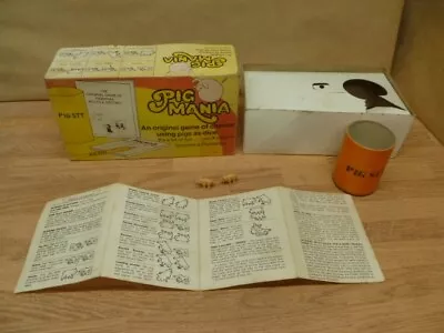 Vintage 1977 PIG MANIA  Pig Dice  Game With Instruction Book • $24.99