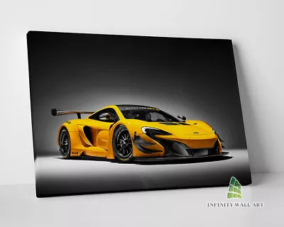 Yellow McLaren Canvas Art Wall Art Print Picture Sports Cars Framed Decor -E345 • £9.41