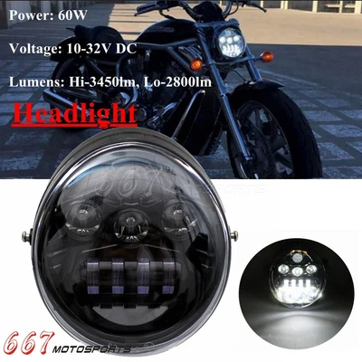 $109.99 • Buy DOT Approved LED Headlight For Harley V Rod VROD VRSCA VRSCR VRSC/V-ROD VRSCF