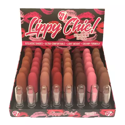 W7 Lippy Chic! Ultra Creme Lipstick - Pink Nude Brown Mauve Red • £2.99