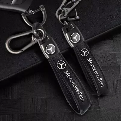 Mercedes Genuine Leather Keychain Car FOB Ships Fast • $13.88