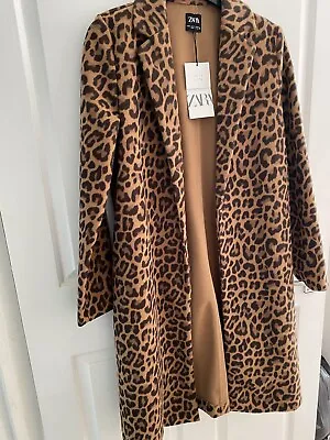 $54.89 • Buy Ladies Zara Leopard Print Coat…SIZE S