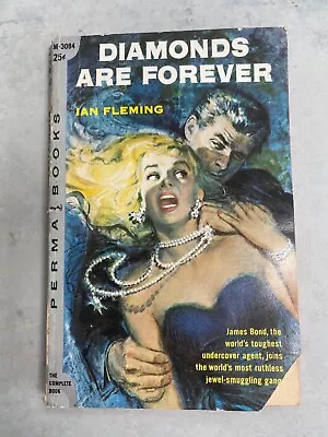 RARE US Perma DIAMONDS ARE FOREVER First EDITION 1st 1957 IAN FLEMING James Bond • £40