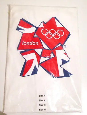 Official London 2012 Summer Olympics T-shirt  White Size  M New RRP £13.50 • £12.50