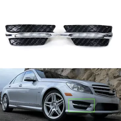 For 2012-2014 Mercedes Benz W204 C-Class 1Pair Front Bumper LED DRL Fog Lamp • $69