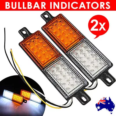 Pair LED Bullbar Indicator Lights Front Park DRL Amber For ARB TJM Marker Lamp • $29.05