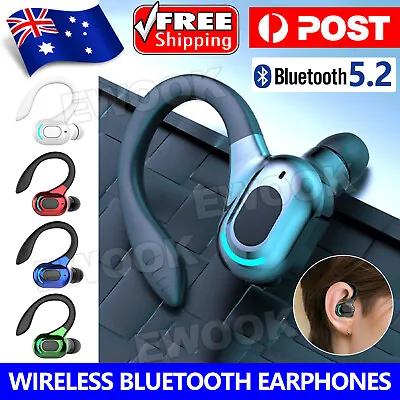 $9.85 • Buy Bluetooth 5.2 Wireless Earpiece Earbud Trucker Handsfree Singel Earphone Headset
