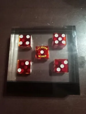 Vintage 1960s Las Vegas Souvenir Dice Block • $12