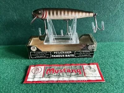Vintage Pflueger Mustang Minnow Fishing Lure Natural Pike Scale 8904 • $9.99
