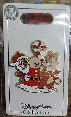 $8.99 • Buy 🎅 Disney Parks Chip & Dale With Candy Canes & Santa Claus Christmas Holiday Pin