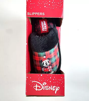 Disney Mickey Mouse With Santa Hat Childrens Slippers Size Large - New In Box • £19.77