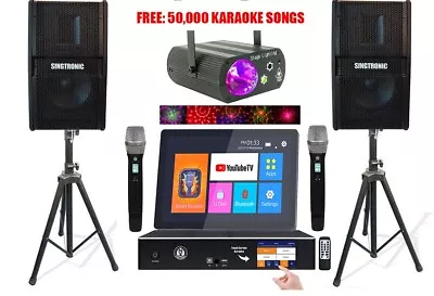 Singtronic Karaoke System 2500W Unlimited Youtube & Free: 50000 Songs 3.5 Touch • $2299