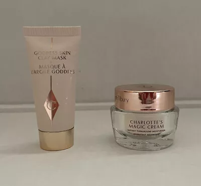 New Charlotte Tilbury Skincare Gift Duo (Magic Cream And Goddess Skin Clay Mask） • $22.99