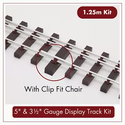 1.25m - 5  & 3½  Gauge Display Track Kit - Clip Fit - PNR-9S - PNP Railways • £45.30