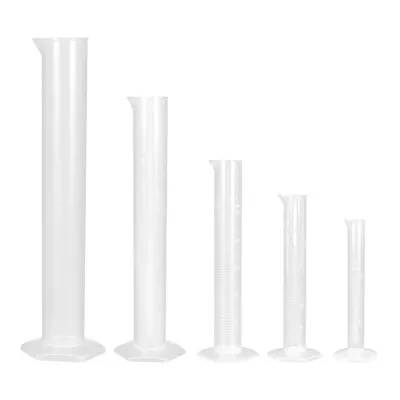 5 Pcs Tall Graduated Cylinder  Plastic Graduated Cylinders Plastic Beakers • £9.93