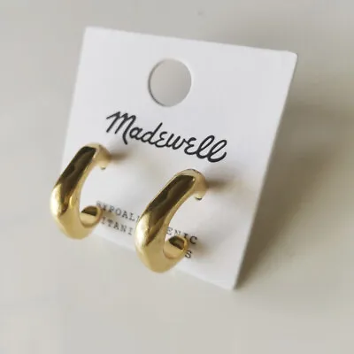 New MadeWell Geometry Hoop Earrings Gift Vintage Women Party Holiday Jewelry • $9.99