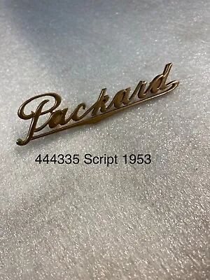 1953 Packard Mayfair And Convertible Rear 1/4 Top Molding Script - 444335 • $53