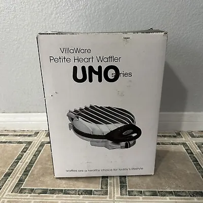 VILLAWARE 2006 PETITE 3 HEART WAFFLER Waffle Maker New Old Stock • $120