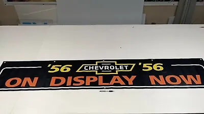 Chevrolet '56 1956 Vintage Style Dealer Promo Banner Chevy ON DISPLAY NOW • $79