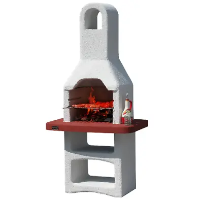 £605.94 • Buy Dallas Charcoal Barbecue In Refractory Concrete Masonry Hood And Grill In Steel