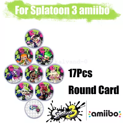 $25.88 • Buy 17X Splatoon3 Amiibo NFC Round Cards For Switch Game Cards Octopus Universal NEW