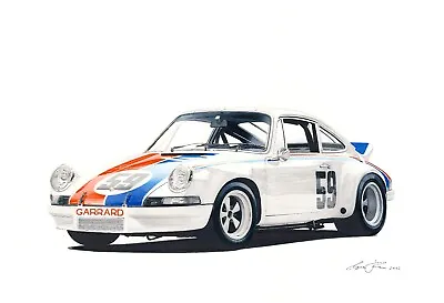Vintage Goodwood Porsche Art Reproduced Poster Homeoffice Size Huge 33x23 Inch • £14.02