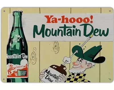 Mountain Dew Vintage Look Retro Novelty Metal Sign 8 In X 12 In • $8.89