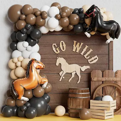 Western Cowboy Party DecorationsHorse Racing Balloon Arch Garland Kit136Pcs Bl • $32.80