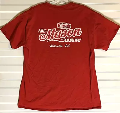 Vintage Graphic T Shirt  The Mason Jar   Hillsville VA  Men’s Red Medium • $9.99