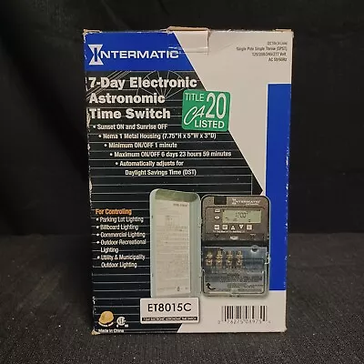 BRAND NEW Intermatic Et8015c Electronic Timer Astro 7 Days Spst • $200