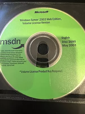 Windows Server 2003 Web Edition • $20