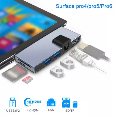 $41.71 • Buy HUB Docking Station USB Hub Replicator HDMI For Microsoft Surface Pro 4/5/6