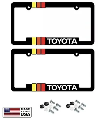 $10.95 • Buy Toyota-Retro-Style-License-Plate-Frame-TRD-Offroad-Tacoma-FJ-Cruiser-4x4