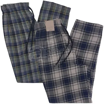 New Mens Ex M S Loungewear Bottoms Cotton Checked Comfort Pyjamas Nightwear Gift • £15.99