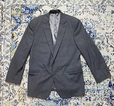 Brooks Brothers 1818 Regent Grey 46R Plaid Blazer Coat MADE IN ITALY • $29.99