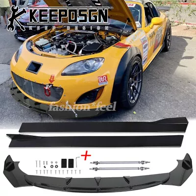 For Mazda Miata MX-5 NA NB Front Bumper Lip Splitter Spoiler Side Skirts BodyKit • $164.44