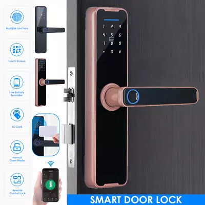 Smart Fingerprint Door Lock Security Electronic Door Lock Biometric Door Handle • £58.99