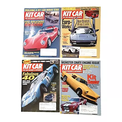 Lot Of 4 Issues  Kit Car Magazine Car Builders Authority 2002 TBird Lambo Cobra • $19.95