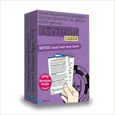 Pearson REVISE Edexcel GCSE (9-1) History Medicine In Britain Revision Cards: ( • £7.06