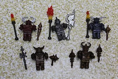 5 Mega Bloks Dragons Krystal Wars Blue & Bronze + Knights & Weapons/Torch's #007 • $10.50