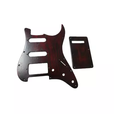 1 Set Wood STRAT GUITAR Pickguard & Backplate SSHDark Red Color Pick Guard • $18.79