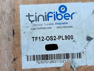 Tinifiber TF12-OS2-PL900 Micro Armor OS2 12-Fiber Cable Plenum OFCP Yellow /25ft • $49.99